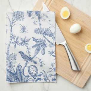 Classic Blue and White Chinoiserie Tea Towel