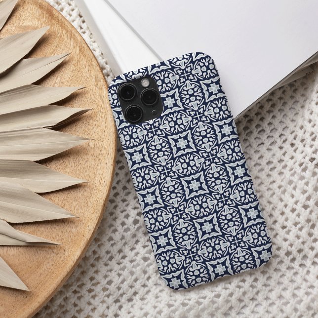 Classic Blue and White Mediterranean Pattern iPhone Case (Creator Uploaded)