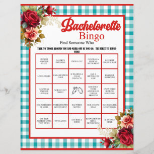 Classic Blue Bachelorette Party Bingo Game