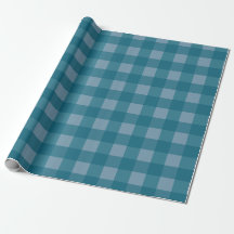 Classic Blue Buffalo Plaid Wrapping Paper