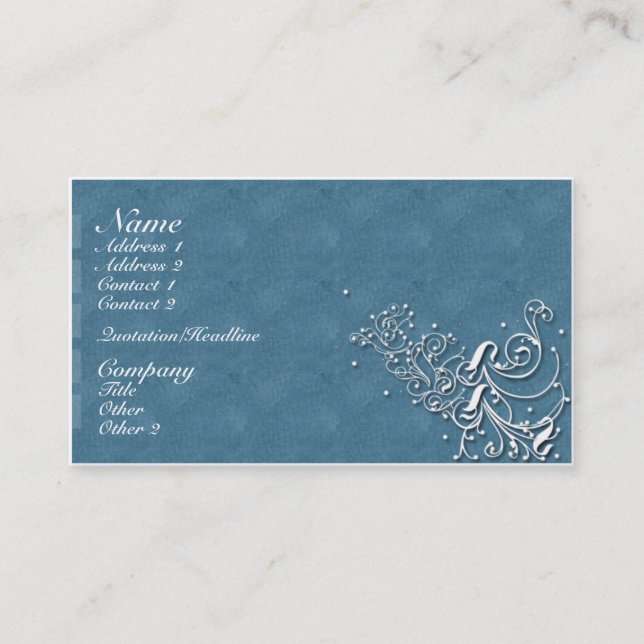 Classic Blue Business Card (Front)