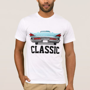 CLASSIC BLUE CAR 1950's VINTAGE MEN'S T-SHIRTS