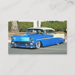 Classic blue car business cards