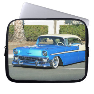 Classic blue car laptop sleeve
