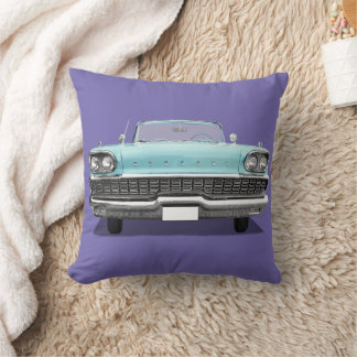 CLASSIC BLUE CAR THROW PILLOW
