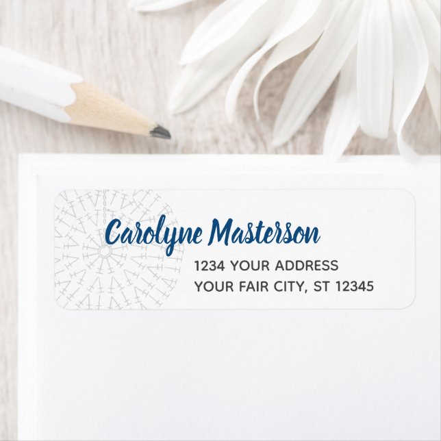 Classic Blue Crochet Chart Label (Insitu)