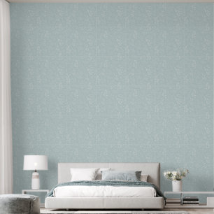 Classic Blue Floral Wallpaper
