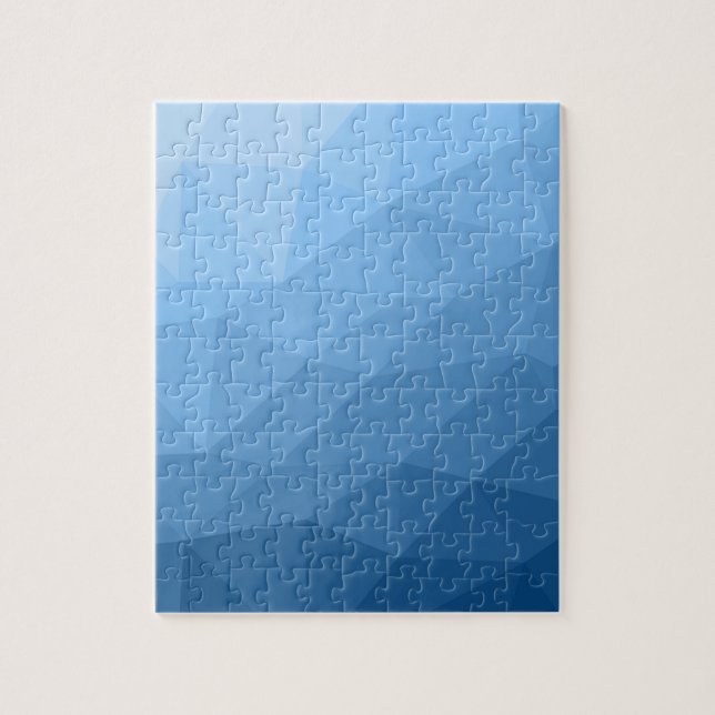 Classic Blue geometric mesh ombre pattern Jigsaw Puzzle (Vertical)