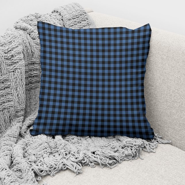 Classic Blue Gingham Pattern Cushion (Creator Uploaded)