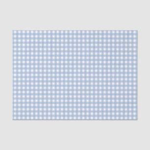 Classic Blue Gingham Plaid Tissue Paper