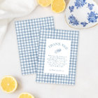 Classic Blue Gingham Rattle Boy Baby Shower