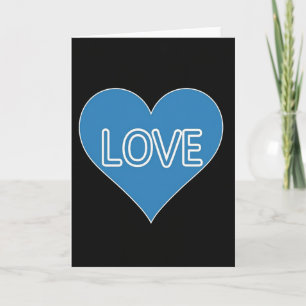 Classic Blue Heart Love Card