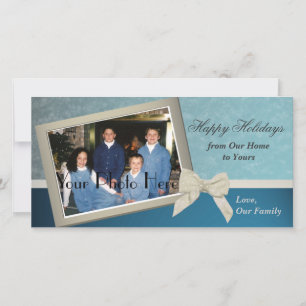 Classic Blue Holiday Greetings Card