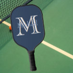 Classic Blue I Custom Tri-Colour Monogram and Name Pickleball Paddle<br><div class="desc">You'll be a winner with this Classic Blue paddle -- a blue surface with a Tri-Colour Monogram plus personalise additionally with the name. Could also make a wonderful gift for the ping pong enthusiastic -- look closely and you'll see the three colours in the Monogram. Any design questions, just send...</div>