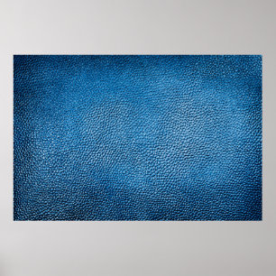 Classic blue leather background texture closeup.bl poster