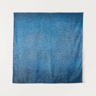 Classic blue leather background texture closeup.bl tapestry