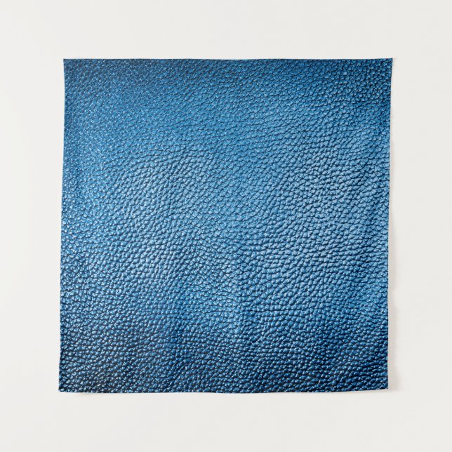 Classic blue leather background texture closeup.bl tapestry (Front)