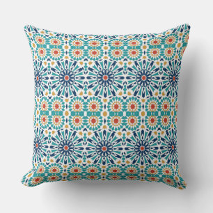 Classic Blue Mandala Pattern Cushion