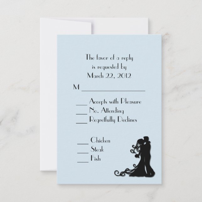 Classic Blue Menu Choice RSVP (Front)