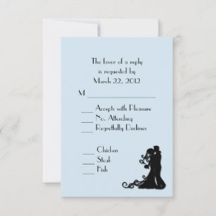 Classic Blue Menu Choice RSVP