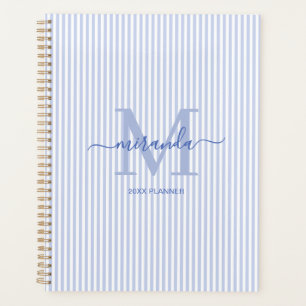 Classic Blue Monogram Custom Planner