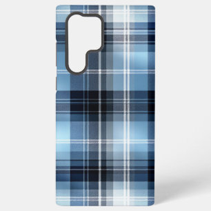 Classic Blue Plaid Pattern – Trendy Tartan Design Samsung Galaxy Case