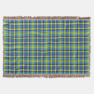 Classic Blue Plaid Tartan Pattern  Throw Blanket