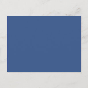 Classic Blue Plain Solid Color Postcard