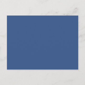 Classic Blue Plain Solid Color Postcard