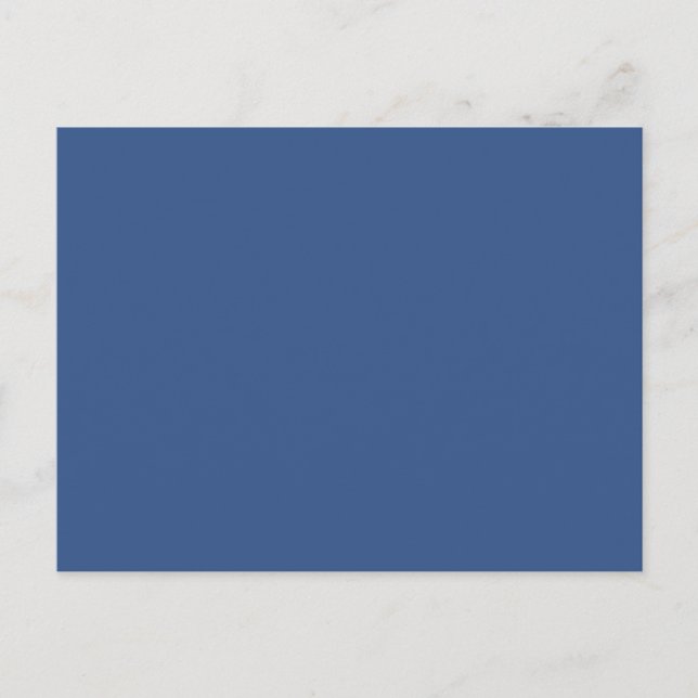 Classic Blue Plain Solid Color Postcard (Front)