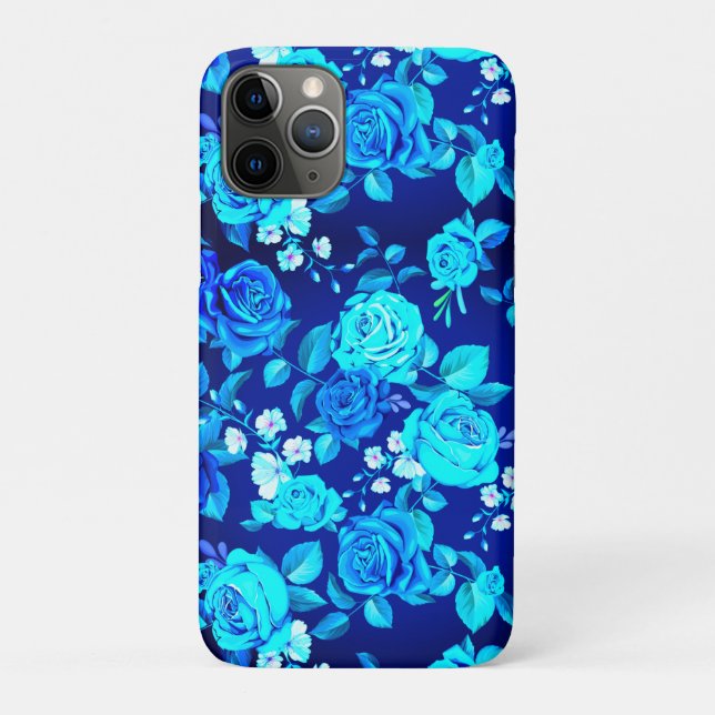 Classic Blue Rose Flowers Pattern-876 Case-Mate iPhone Case (Back)