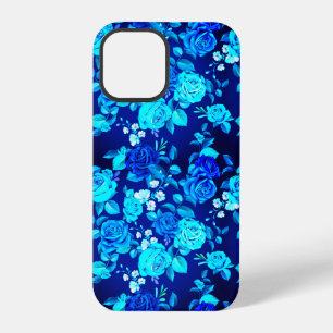 Classic Blue Rose Flowers Pattern-876 iPhone 12 Pro Case