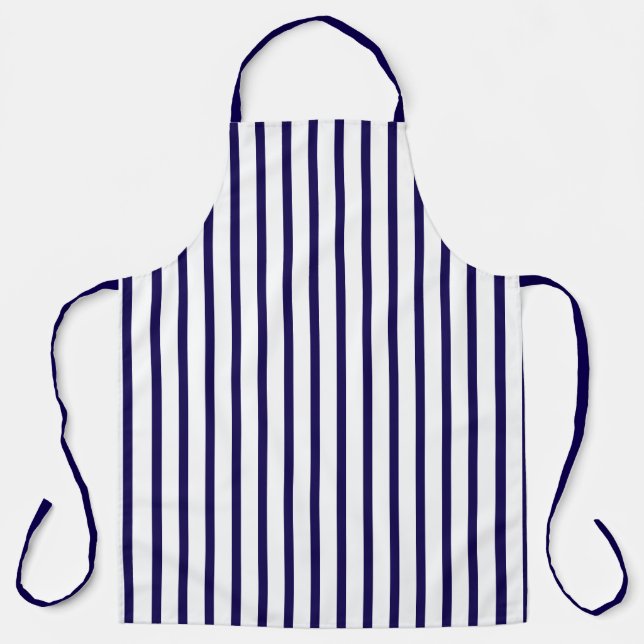 Classic Blue Stripe Apron (Front)