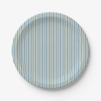 Classic Blue Stripe Paper Plate