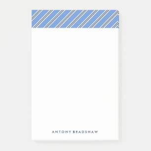 Classic Blue Stripes Post-it Notes