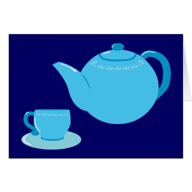 Classic Blue Teapot (Front Horizontal)