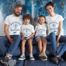 Classic Blue Text Cross and Shield Homeschool