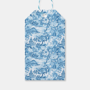 Classic Blue Toile Landscape Gift Tags