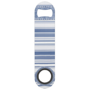 Classic Blue Varied Stripes Geometric Pattern