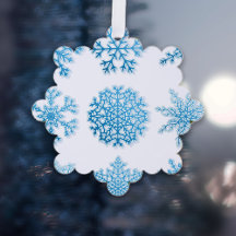 Classic Blue & White Snowflakes Christmas 