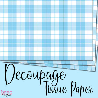 Classic blue white tartan plaid tissue paper