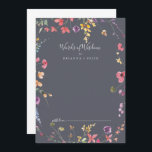 Classic Blue Wild Wedding Words of Wisdom  Advice Card<br><div class="desc">This classic blue wild wedding words of wisdom advice card is perfect for a rustic wedding. The design features a yellow, purple, white wild flowers with foliage in a rose and green watercolor background. These cards are perfect for a wedding, bridal shower, baby shower, graduation party & more. Personalise the...</div>
