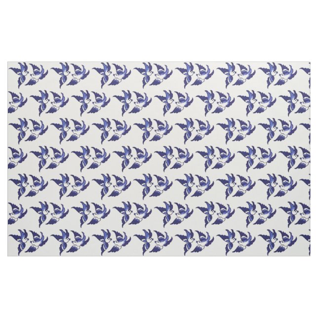 Classic Blue Willow Birds Design Fabric (Fat Quarter)