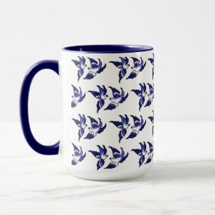 Classic Blue Willow Birds Design Mug