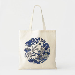Classic Blue Willow China Design Tote Bag