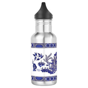 Classic Blue Willow Design 532 Ml Water Bottle