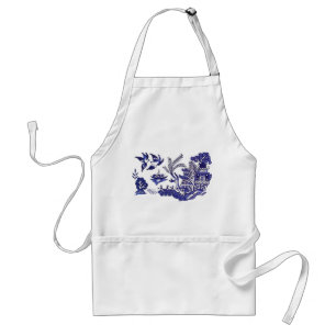 Classic Blue Willow Design Standard Apron