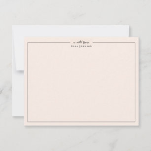 Classic Blush Pink Professional  Thank You Card