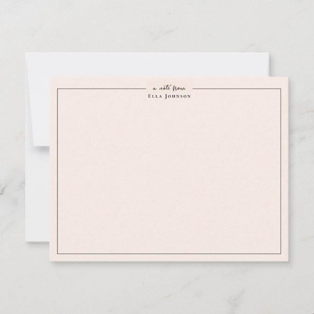 Classic Blush Pink Professional  Thank You Card (Front)