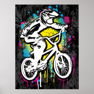 Classic Bmx Bike - Bmx Freestyle Bmx Poster Print